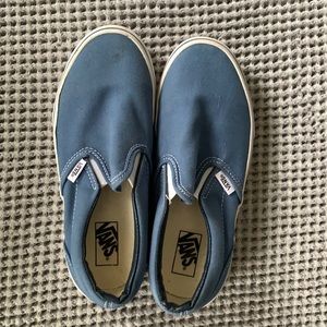 Blue slip on vans